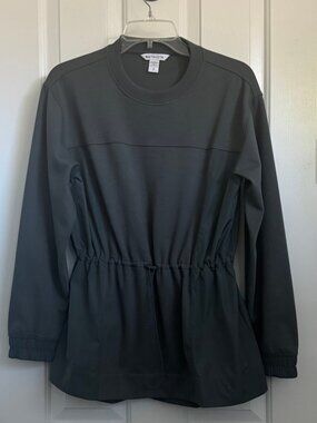 NWOT Athleta Triumph Hybrid Crewneck Pullover Sweatshirt Bali Green Sz SP